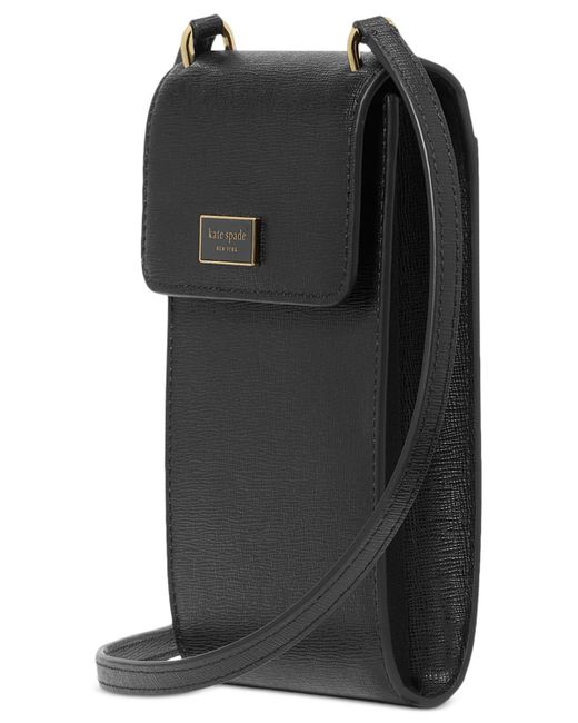 Kate Spade Black Serena Mini Leather Phone Crossbody Bag