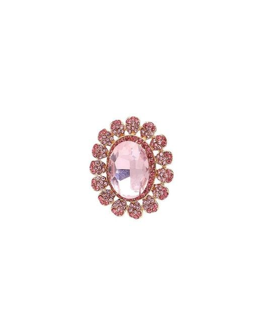 SOH Pink Romance Oval Statement Ring