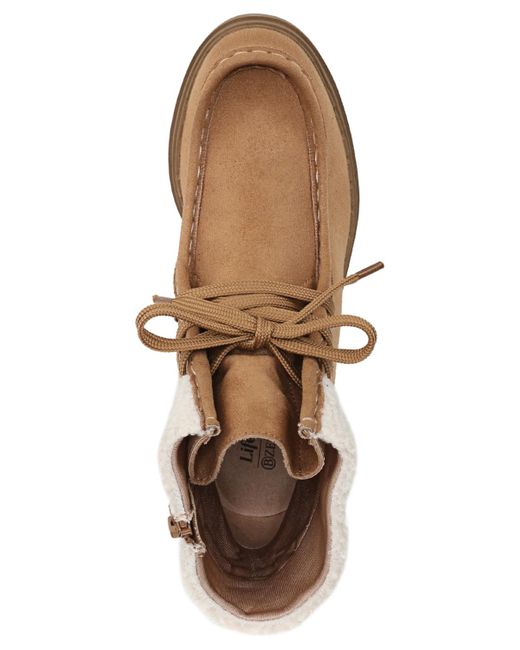 LifeStride Brown Devon Wedge Zip Short Boots