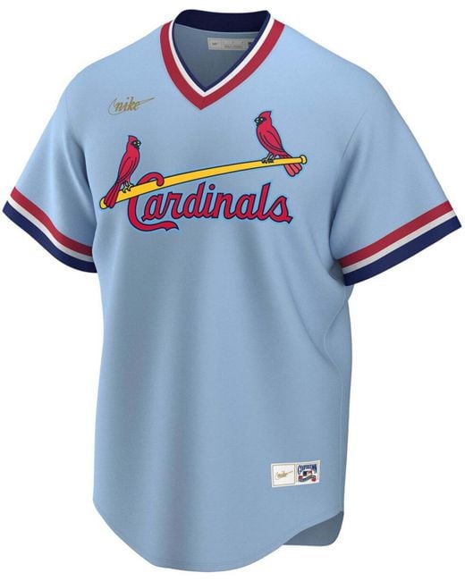 Men's Nike Light Blue St. Louis Cardinals Road Cooperstown Collection Team  Jersey 