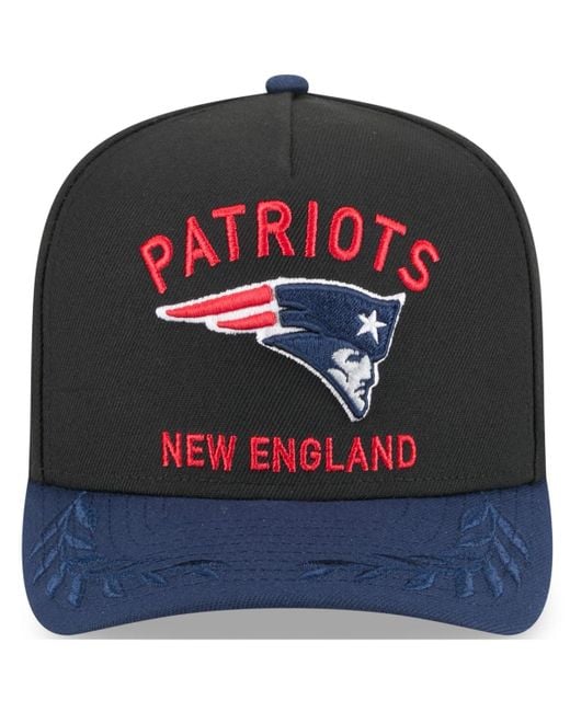 KTZ Blue Black/navy New England Patriots 2025 Nfl Draft A-frame 9fifty Snapback Hat for men