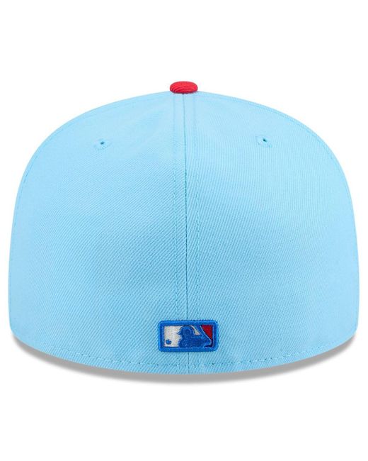 KTZ Light Blue/red Washington Nationals 2025 Fourth Of July 59fifty Fitted Hat for men