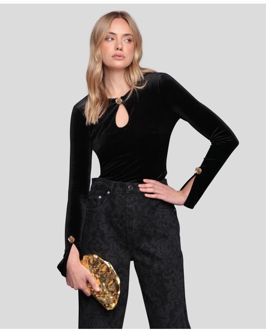 Avec Les Filles Black Long Sleeve Top