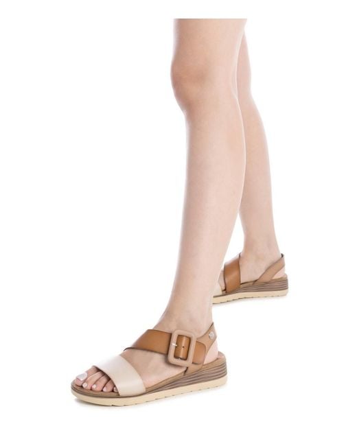 Xti Brown Small Wedge Sandals Refresh By