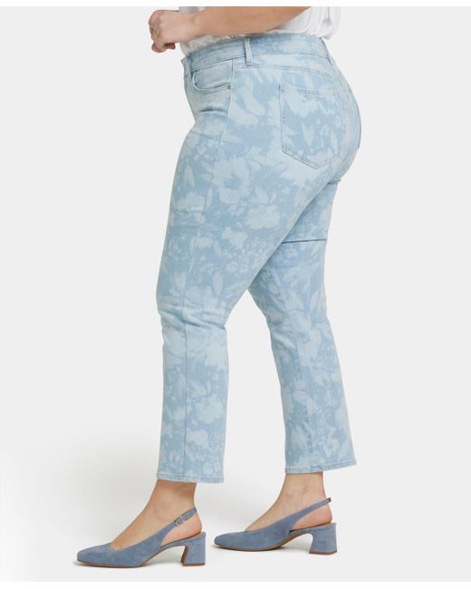 NYDJ Blue Plus Size Marilyn Straight Ankle Jeans