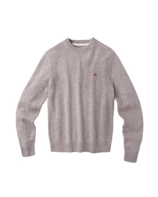 aubi Gray Phillips Lambswool Crew Neck Sweater