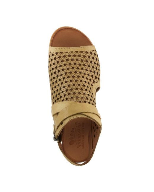 Spring Step Brown Covington Gladiator Flat