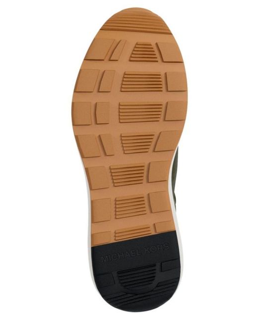 Michael Kors Green Trevor Round Toe Lace-up Trainer Shoes for men