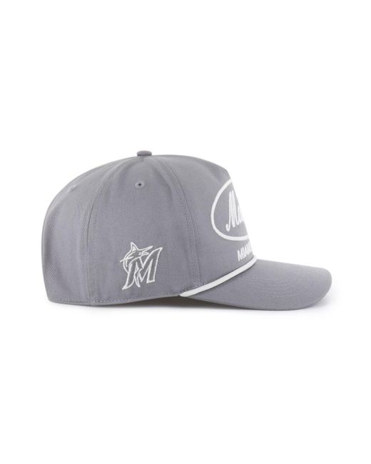 '47 Gray Miami Marlins Foundational Hitch Adjustable Hat for men
