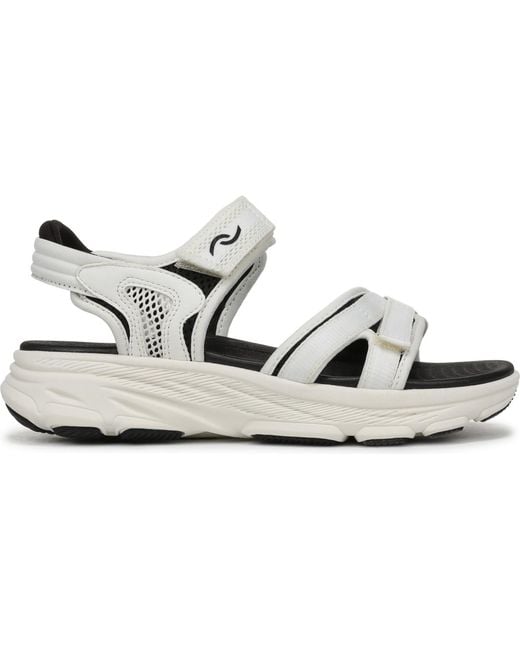 Ryka Black Devotion Max Strappy Flat Sandals