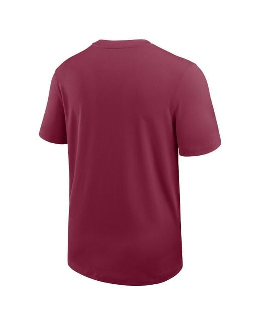 Nike Red Florida State Seminoles 2025 Sideline Uv Performance Coach T-shirt for men