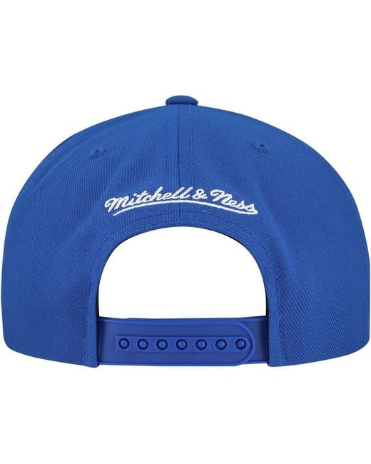 Mitchell & Ness Blue Chicago Cubs Double Up Snapback Hat for men