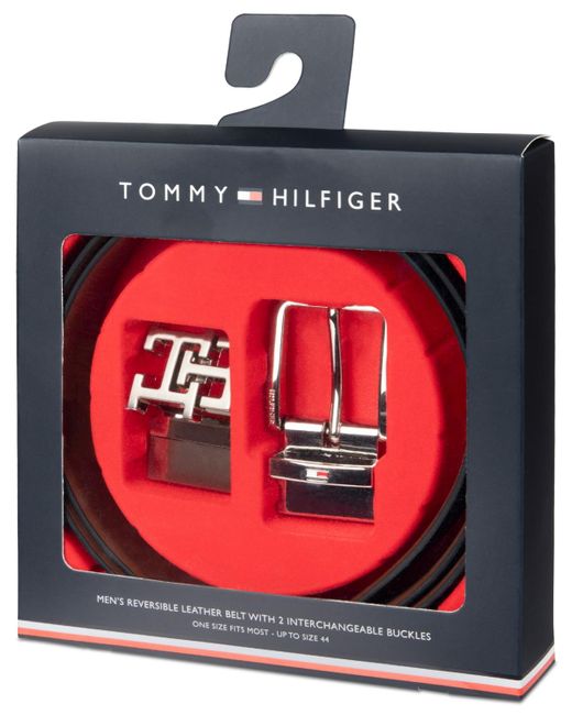 Tommy Hilfiger Black 4-in-1 Boxed Belt Set for men