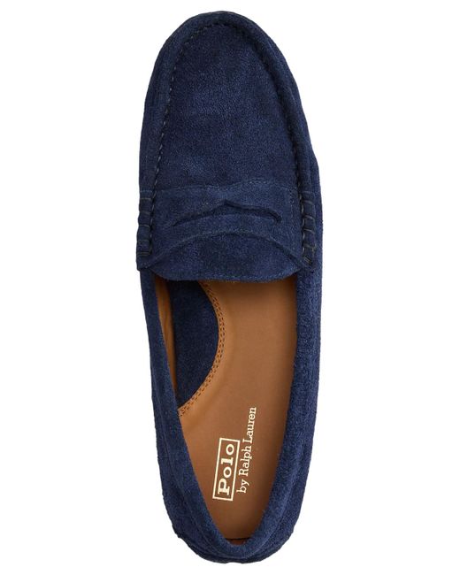 Polo Ralph Lauren Blue Anders Suede Penny Drivers for men
