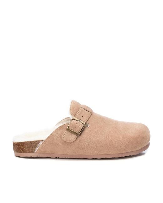 Xti Natural Winter Suede Clogs By