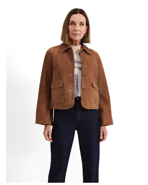 Phase Eight Blue Indira Suede Jacket