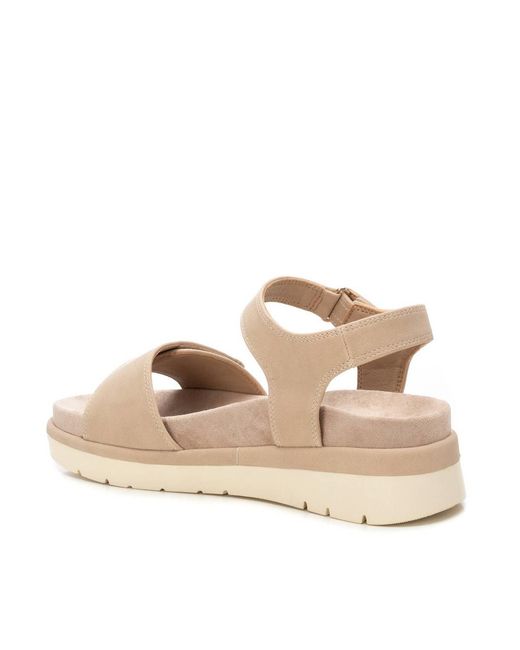Xti Natural Suede Flat Sandals By