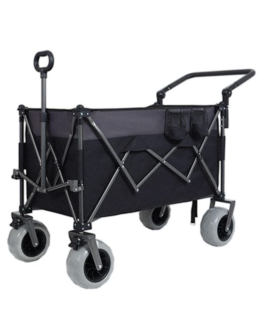 Mountaintop Black Multi-functional Push-pull Folding Wagon Cart