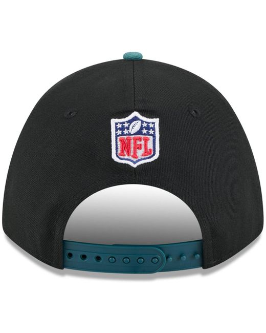 KTZ Black/green Philadelphia Eagles 2025 Nfl Draft 9forty A-frame M-crown Adjustable Hat for men