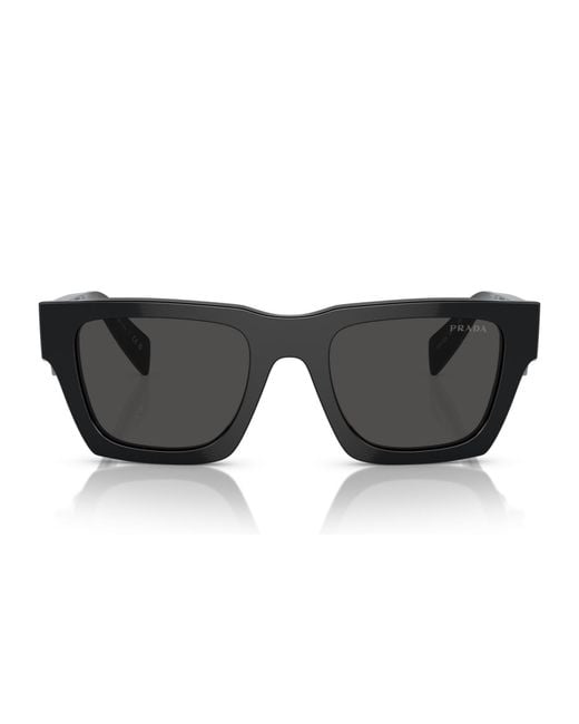 Prada Black Symbole Square Sunglasses for men