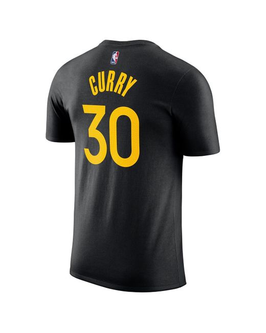 Nike Black Stephen Curry Golden State Warriors Statement Edition Name Number T-shirt for men