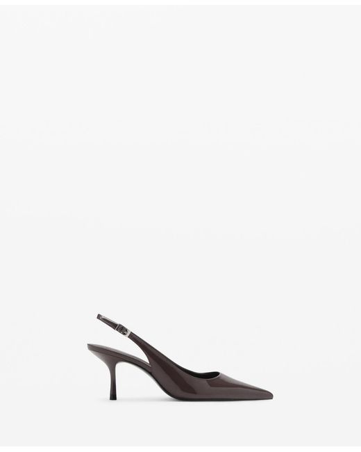 Mango White Patent Leather Effect Pointed Shoes