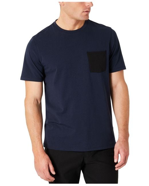 Cole Contrast Pocket Short Sleeve Tshirt in Blue for Men Lyst