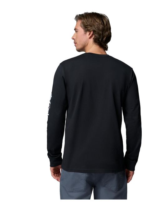 Columbia Black Fundamental Graphic Long-sleeve T-shirt for men