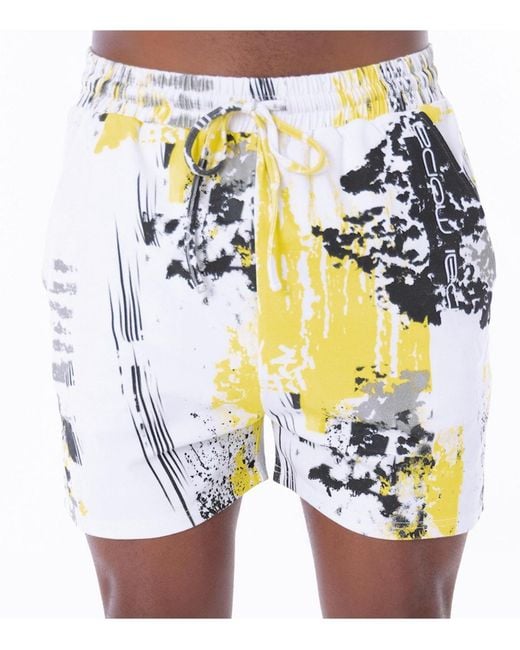 DAI MODA Blue Unity Print Pull On Shorts for men