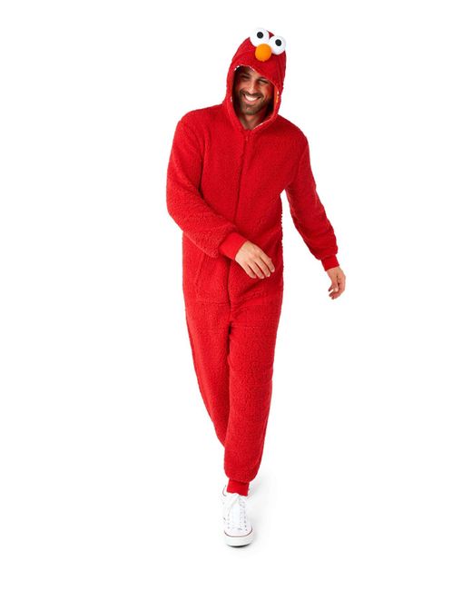 Opposuits Red Official Elmo Union Suit for men