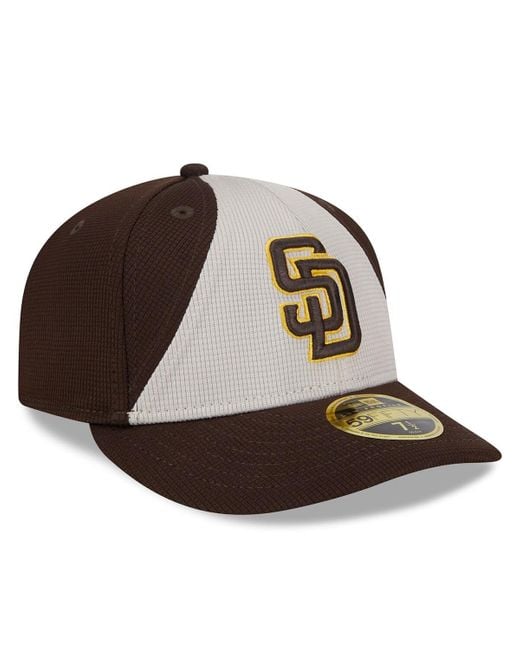 KTZ Brown San Diego Padres 2024 Batting Practice Low Profile 59fifty Fitted Hat for men