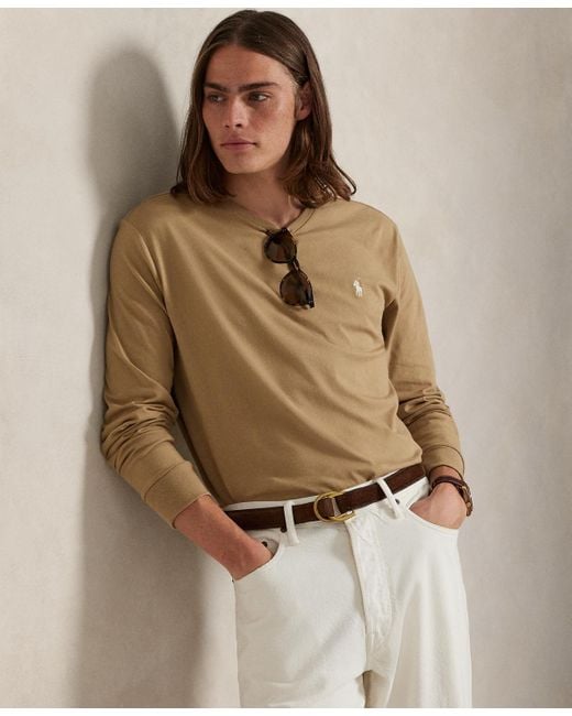 Polo Ralph Lauren Brown Classic-fit Jersey Long-sleeve T-shirt for men