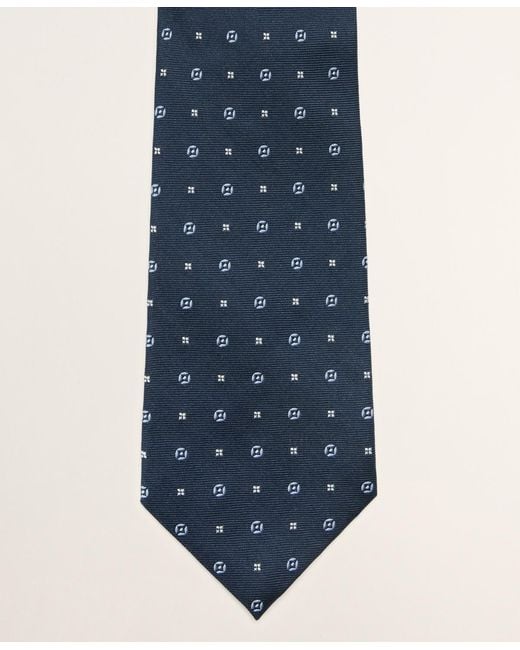 Mango Blue Silk Patterned Tie for men