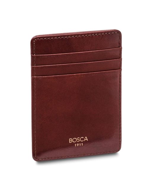 Bosca Purple Old Leather Deluxe Front Pocket Wallet for men