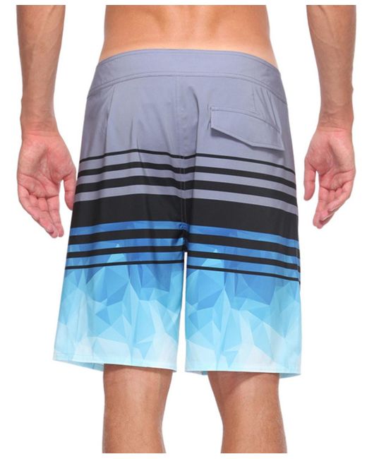 Rokka&Rolla Blue 9" No Mesh Liner Board Shorts Quick Dry Swim Trunks for men