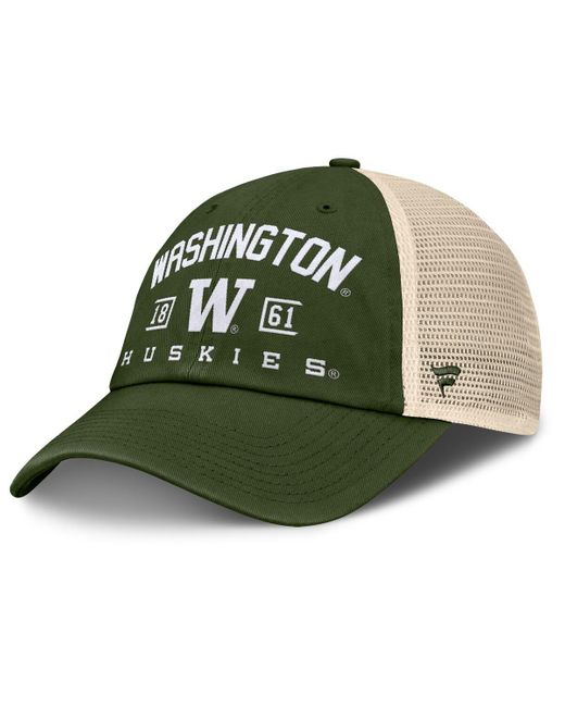 Fanatics Green Washington Huskies Oht Military Appreciation Frontier Trucker Adjustable Hat for men