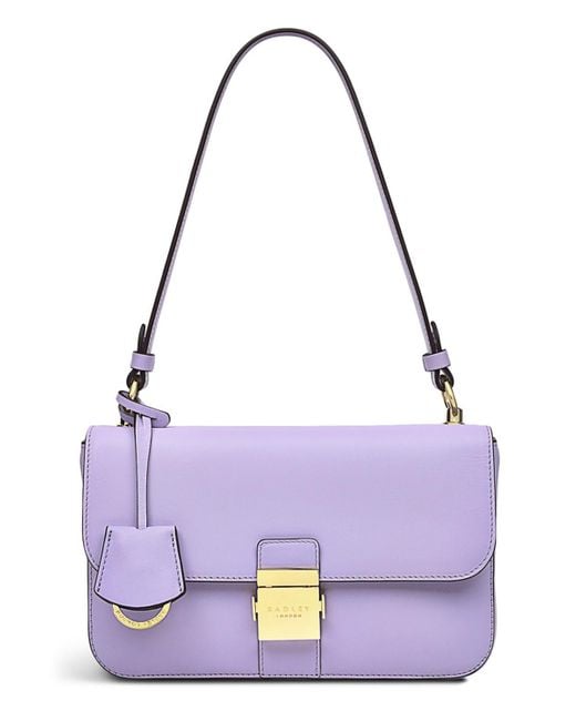 Radley Hanley Close Mini Flapover Shoulder Bag in Purple