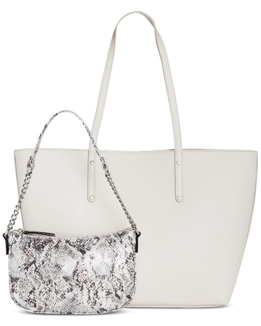 INC International Concepts White Zoiey 2-1 Tote