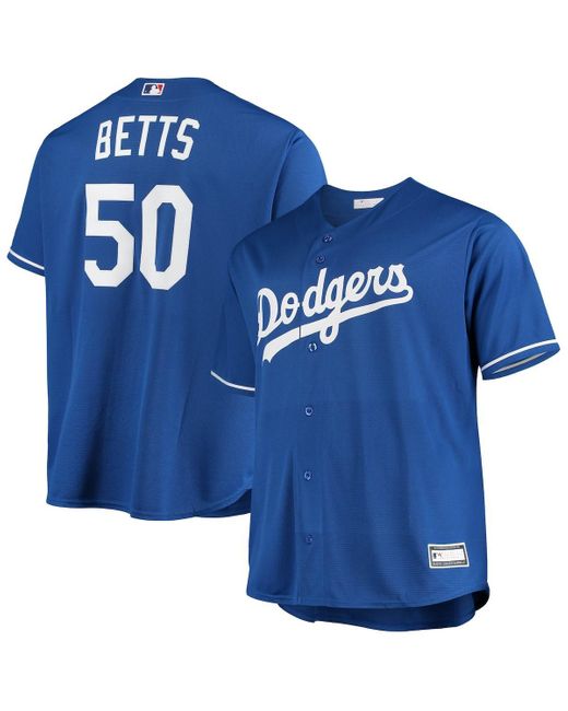 Profile Blue Mookie Betts Los Angeles Dodgers Big And Tall Replica Player Jersey for men