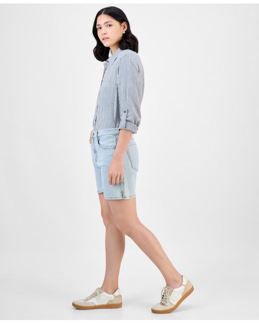 And Now This Blue High-rise Bermuda Shorts