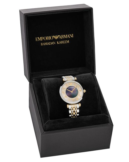 Emporio Armani Metallic Two-hand Stainless Steel Watch