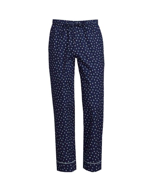 Lands' End Blue Essential Pajama Pants for men