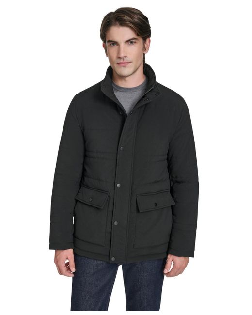 Cole Haan Black Stretch Quilted Jacket for men