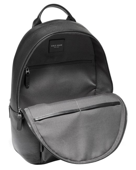 Cole Haan Damon Leather Backpack in Black for Men | Lyst