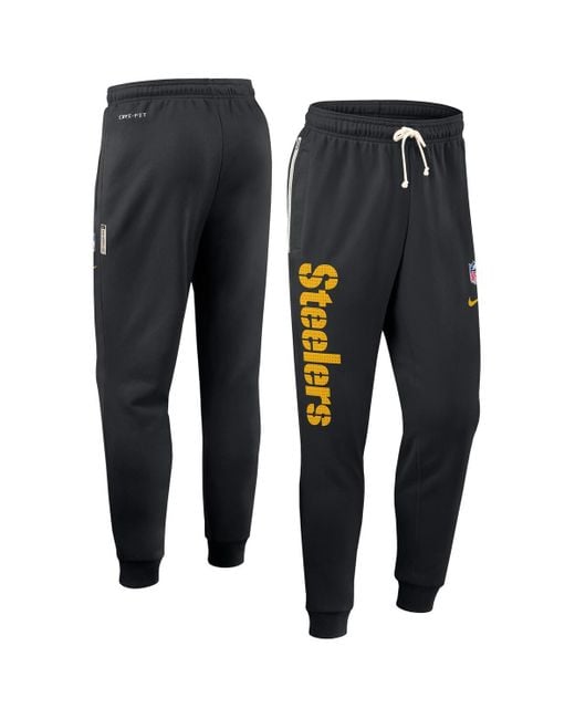 Nike Black Pittsburgh Steelers Sideline Ground Game Performance Taper Pants for men