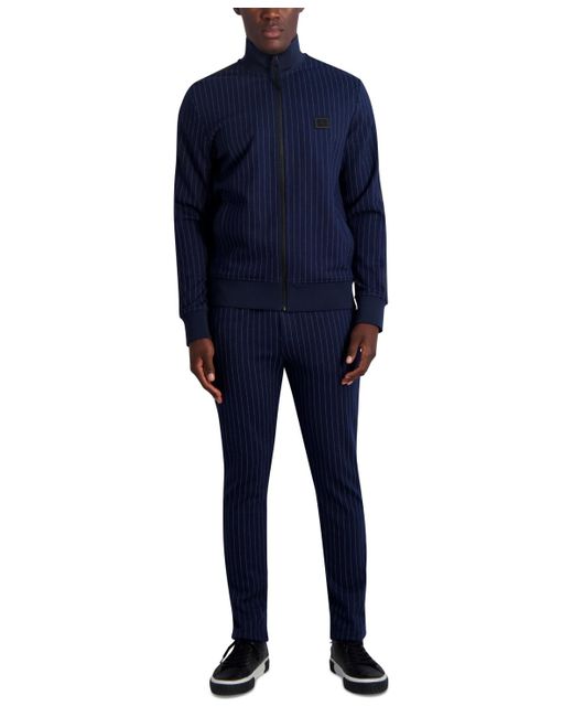 Karl Lagerfeld Slimfit Pinstriped Track Jacket in Blue for Men Lyst