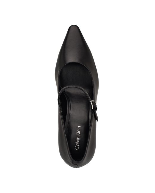 Calvin Klein Black Naprina Block Heel Mary Jane Pumps