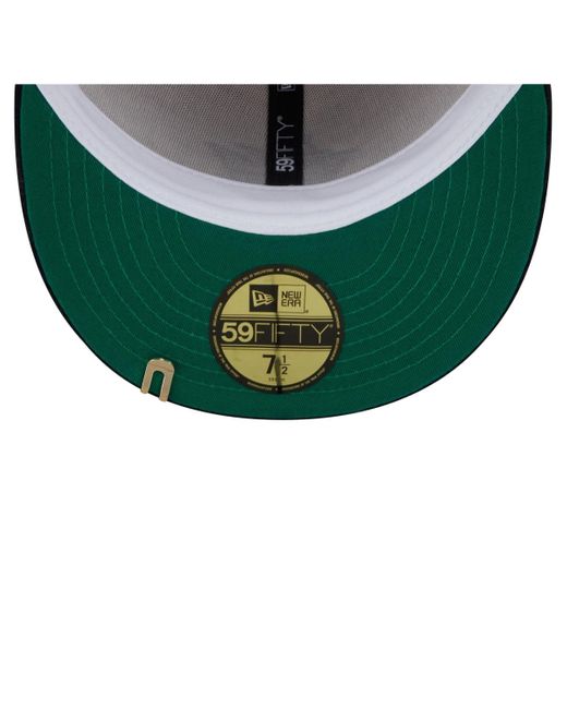 KTZ Multicolor Cream/black Miami Marlins Two-tone Corduroy 59fifty Fitted Hat for men