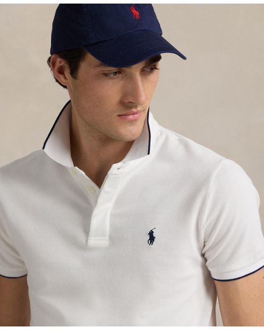 Polo Ralph Lauren White Classic-fit Stretch Oxford Mesh Polo for men