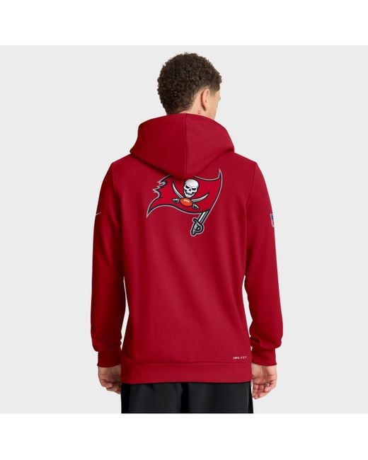 Nike Red Tampa Bay Buccaneers Sideline Standard Issue Utility Player Dri-fit Full-zip Hoodie for men